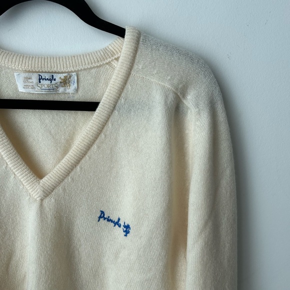 Pringles V neck preppy wool sweater - Picture 3 of 11